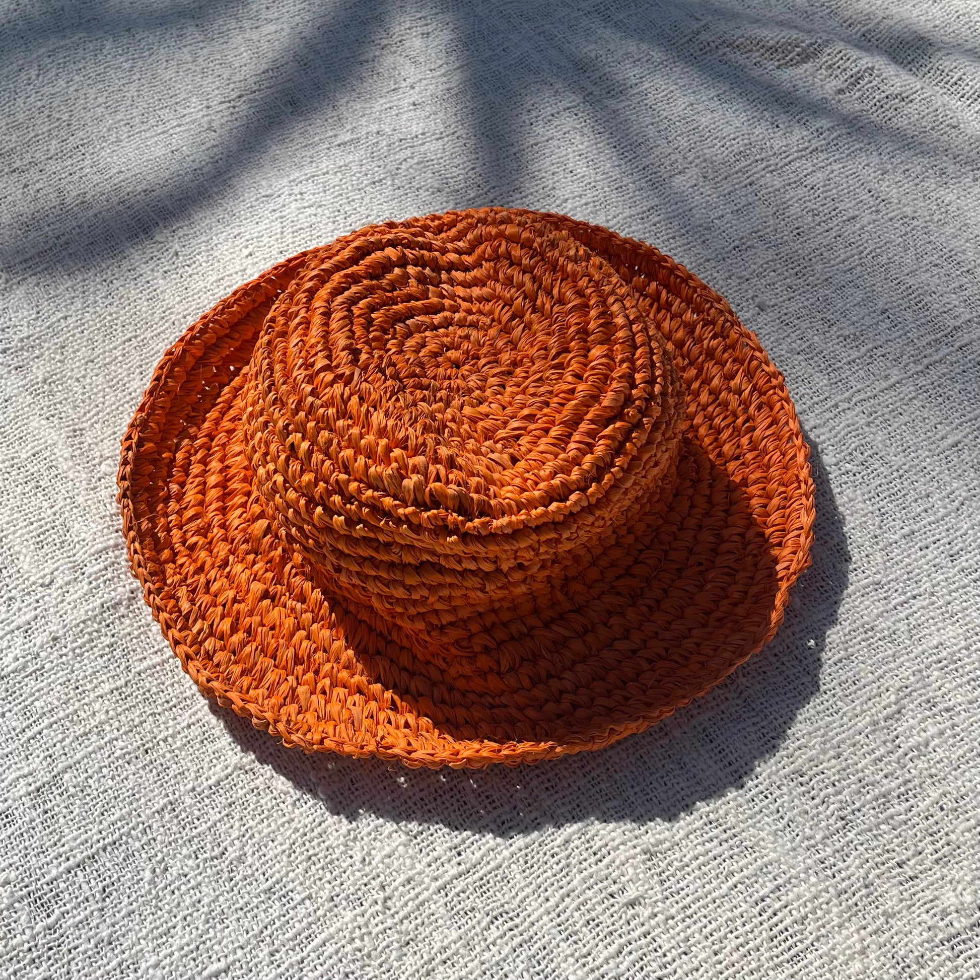 orange raffia sunhat