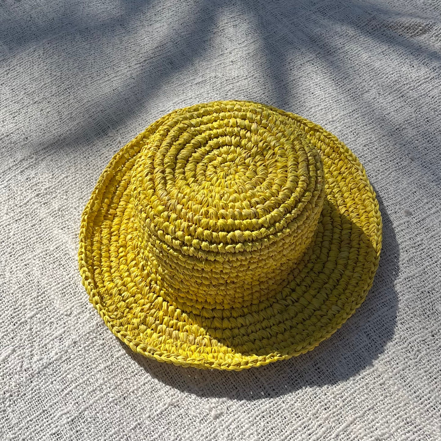 yellow raffia sunhat